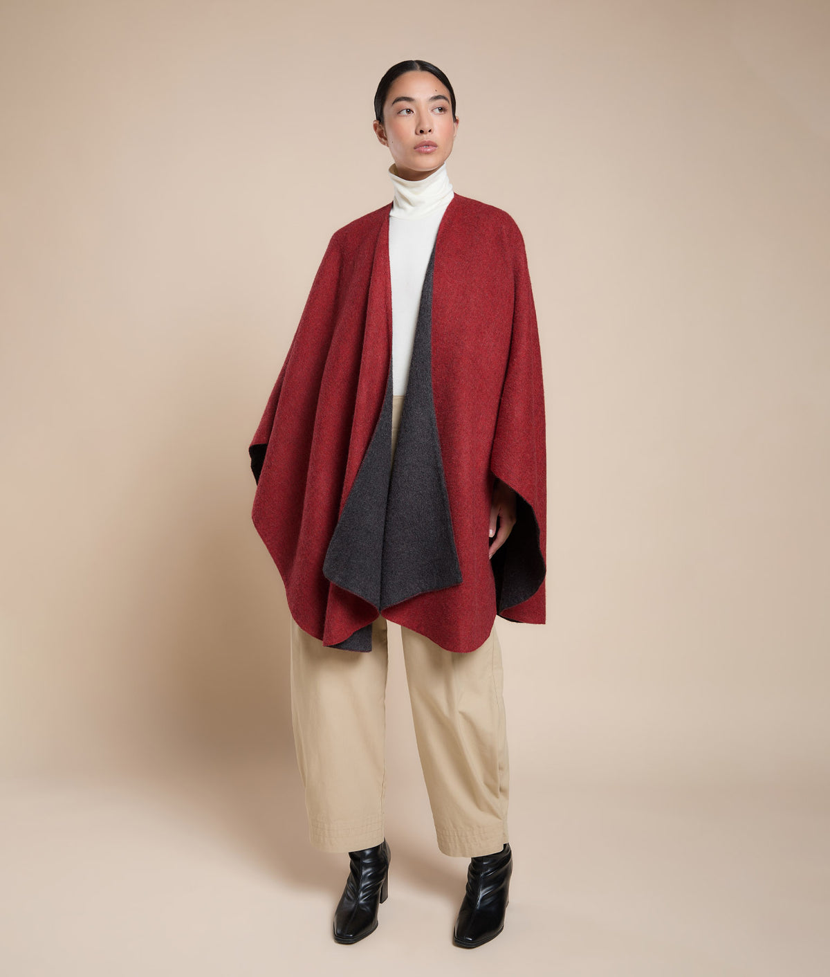 Baby Alpaca Reversible Soft Cape