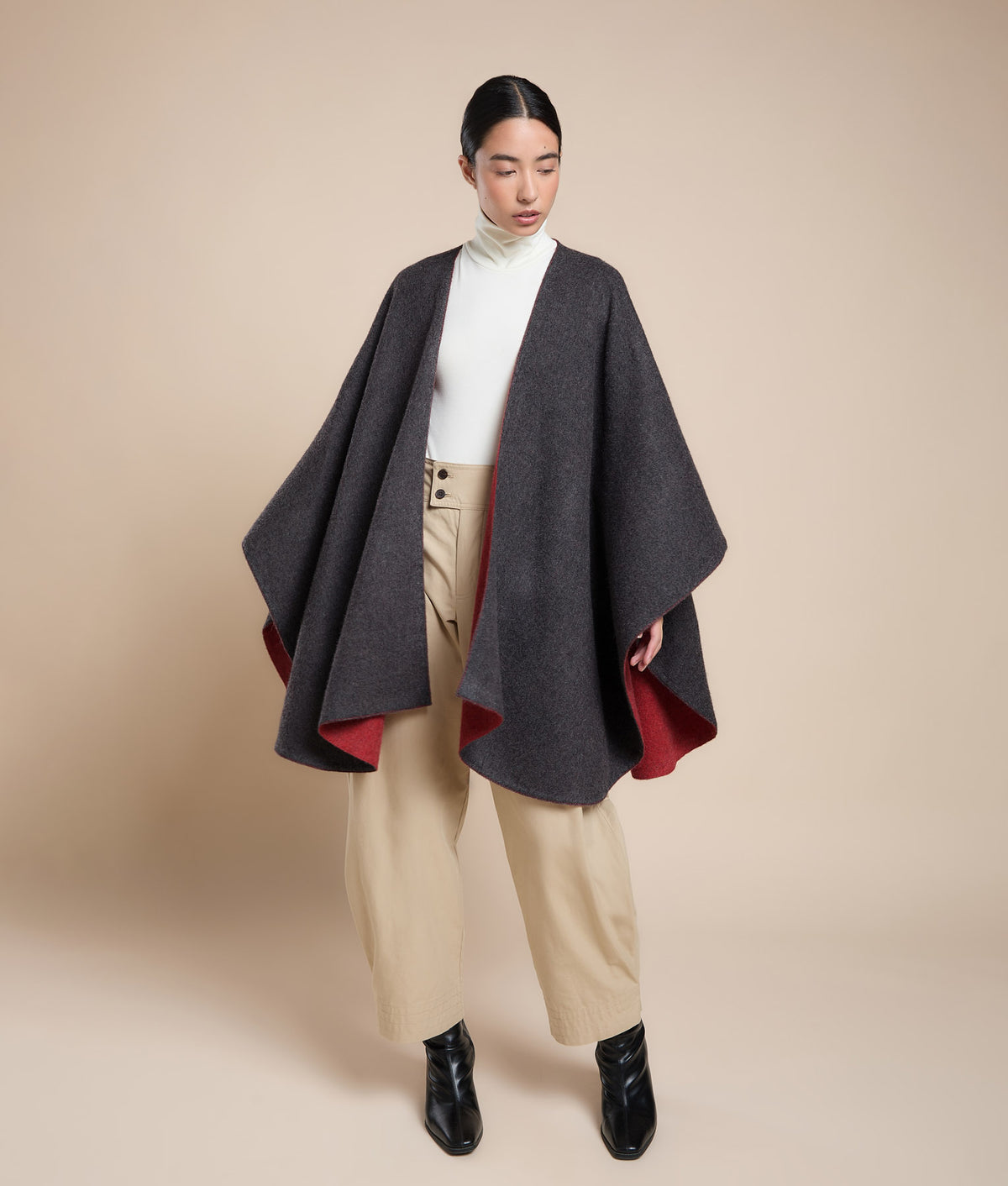 Baby Alpaca Reversible Soft Cape
