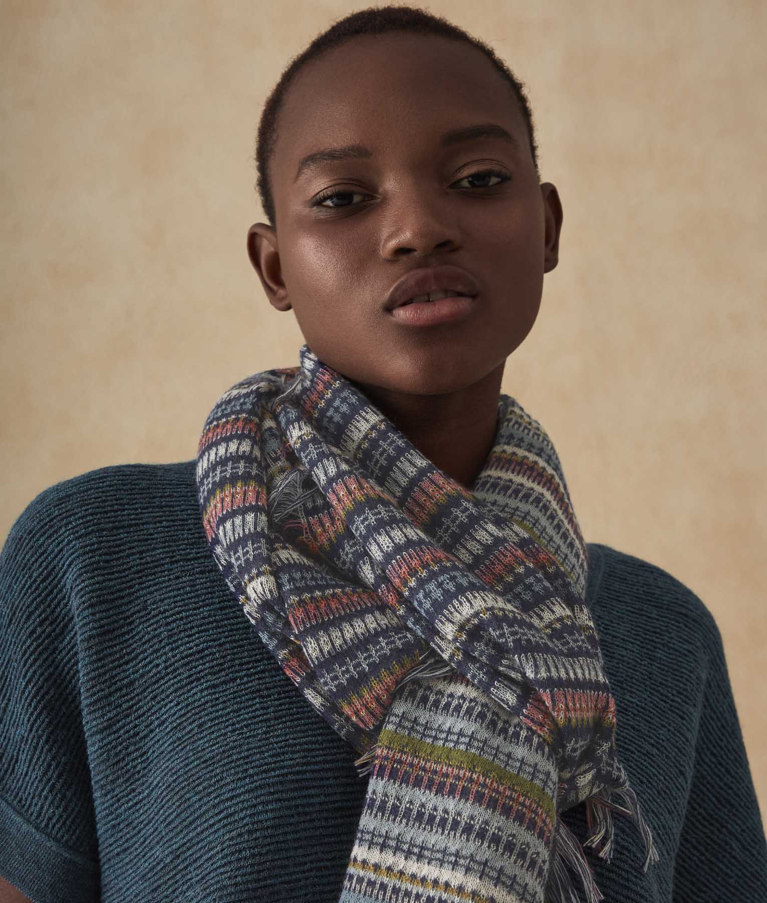 Long Village Baby Alpaca Scarf - Main Image