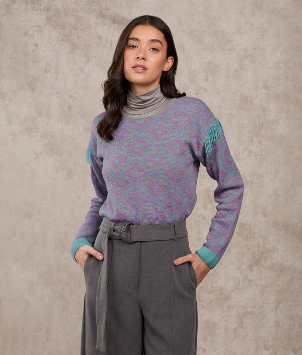 El Torero sweater — Iris And Air Blue Orchid — iris and air blue orchid baby alpaca by Sol Alpaca