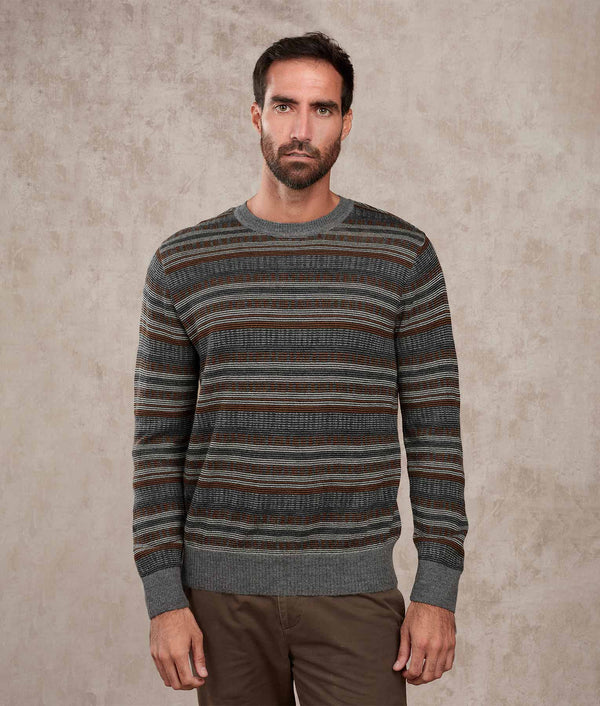 Classic Interlock Stripes Sweater — Gargoyle And Candy — gargoyle and candy baby alpaca by Sol Alpaca