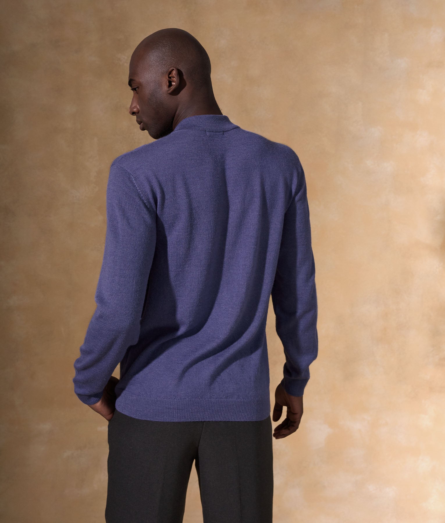 Mock neck bell sleeve jersey sweater store