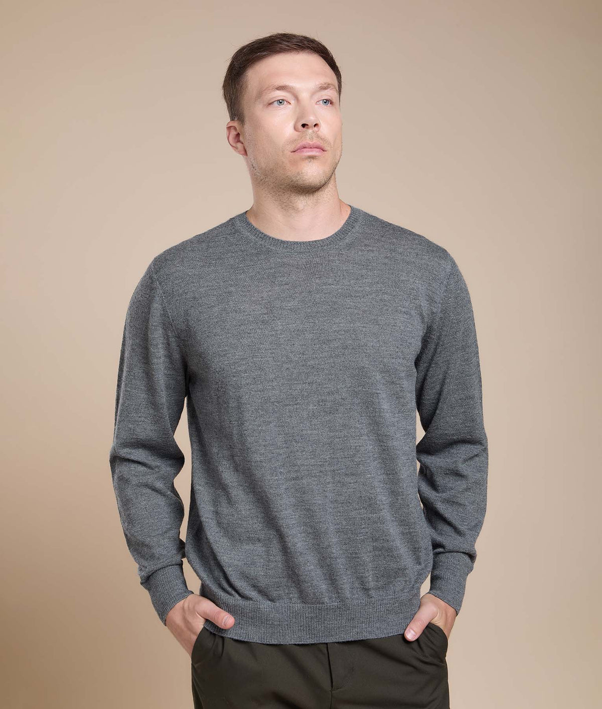 Crew Neck Jersey Sweater