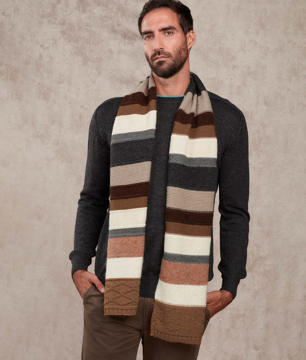 Striped Scarf — Licorice And Hipmunk — licorice and hipmunk baby alpaca by Sol Alpaca