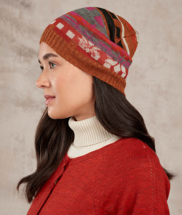 El Pontro Beanie — Glazed Ginger And Baked Apple — glazed ginger and baked apple baby alpaca by Sol Alpaca