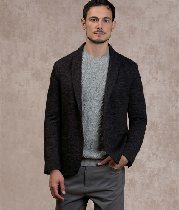 The Blazer - Pirate Black — pirate black baby alpaca by Sol Alpaca