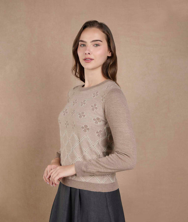 From The Past Pullover - Toasted Coconut — brazilian sand & toasted coconut alpaca by Sol Alpaca