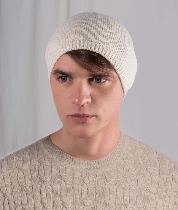 Jersey Beanie - Antique White — antique white alpaca by Sol Alpaca
