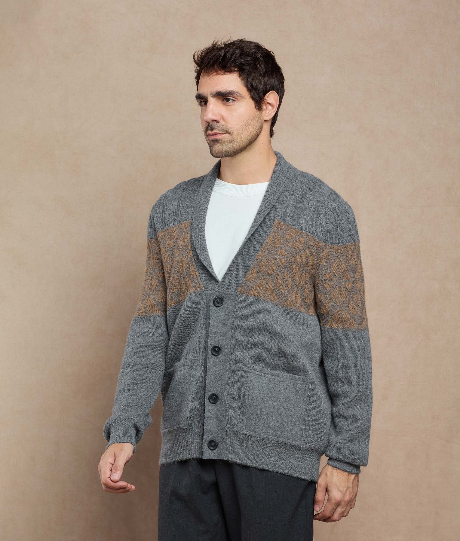 Men Fisherman Cardigan