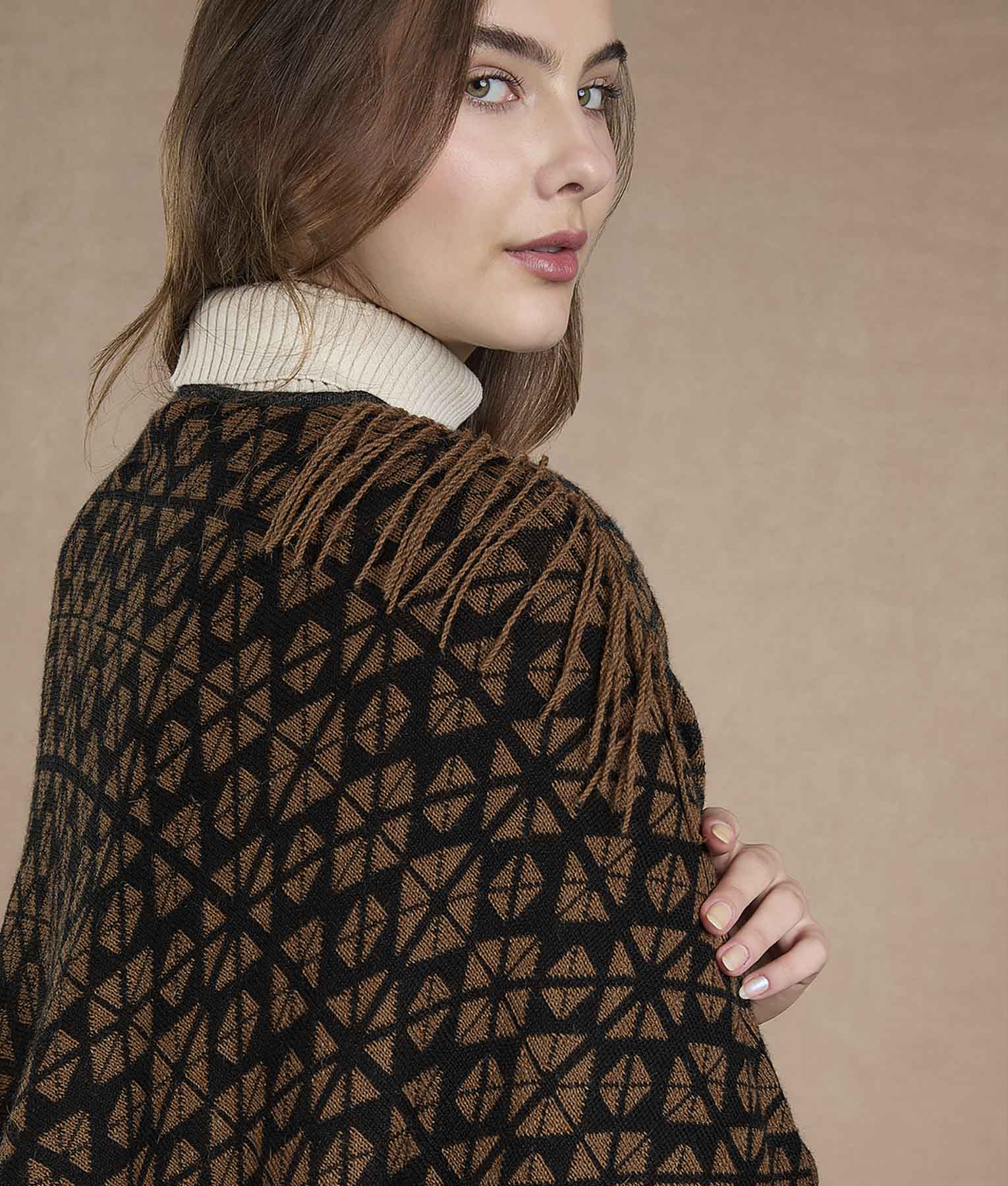 Geometric Alpaca Cape