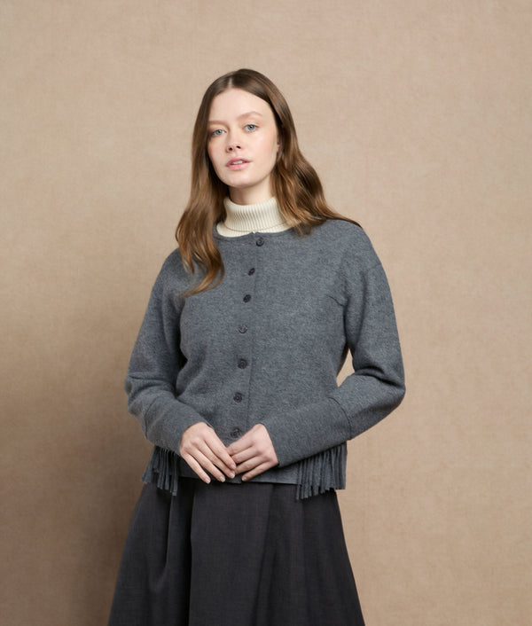 El Corriente Jacket — december sky grey baby alpaca by Sol Alpaca