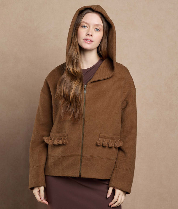 Cords Zipped Jacket — Toasted Coconut — toasted coconut baby alpaca by Sol Alpaca