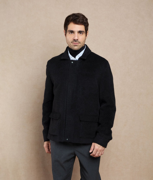 D´Urban Jacket — Black — black baby alpaca by Sol Alpaca