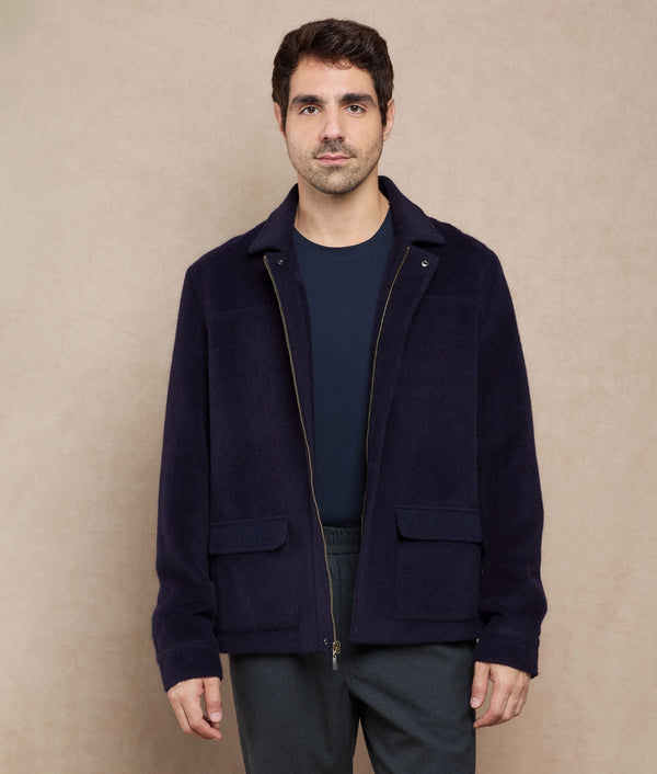 D´Urban Jacket — Navy Blue — navy blue baby alpaca by Sol Alpaca
