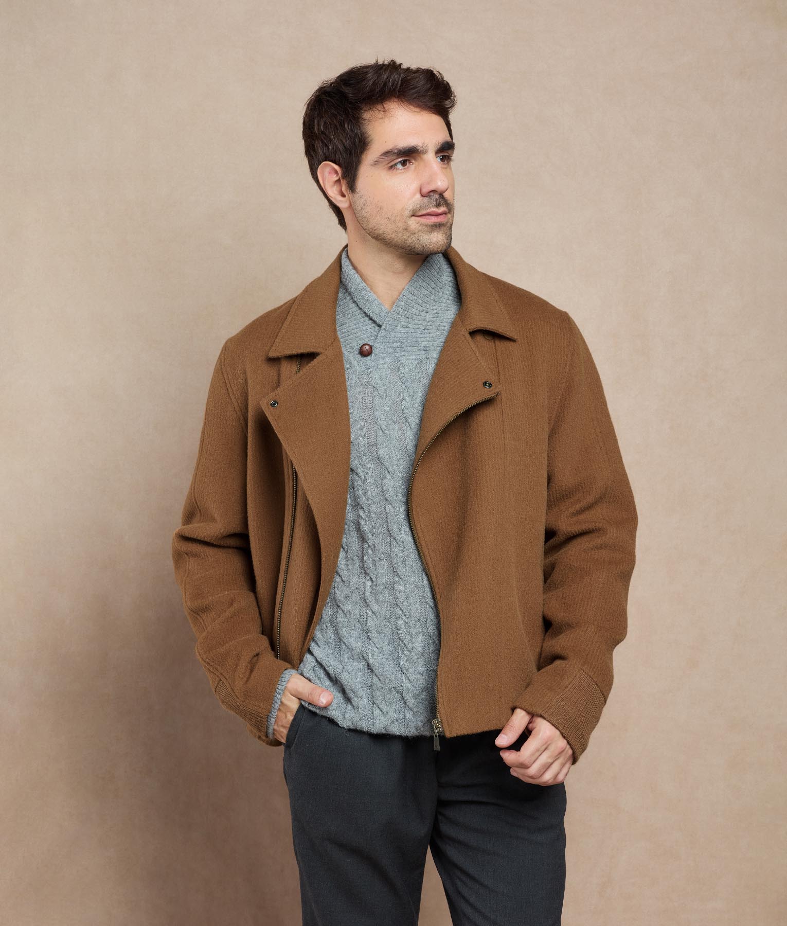 Bikie Men´s Jacket - toasted coconut