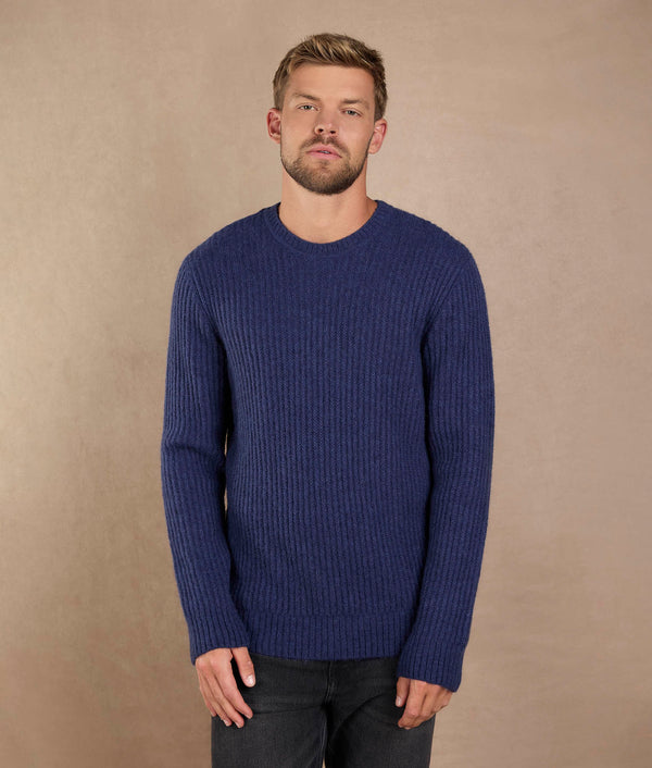 Cobalt Blue Sweater — cobalt blue alpaca by Sol Alpaca