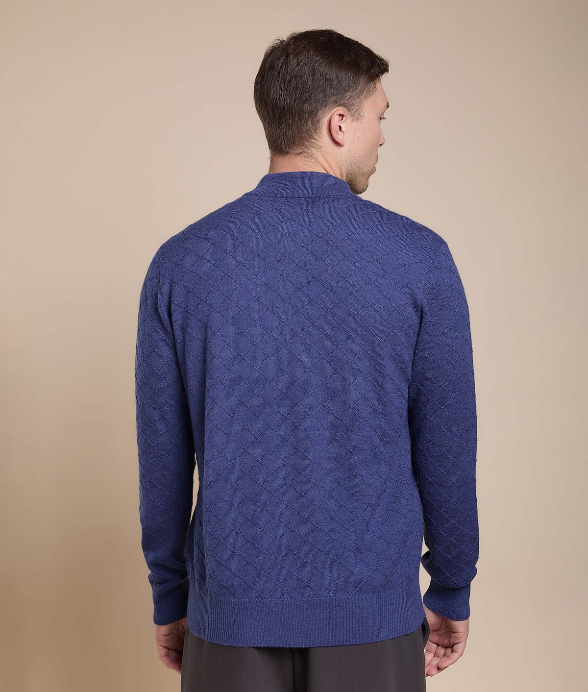 Rhombus High-Neck Sweater