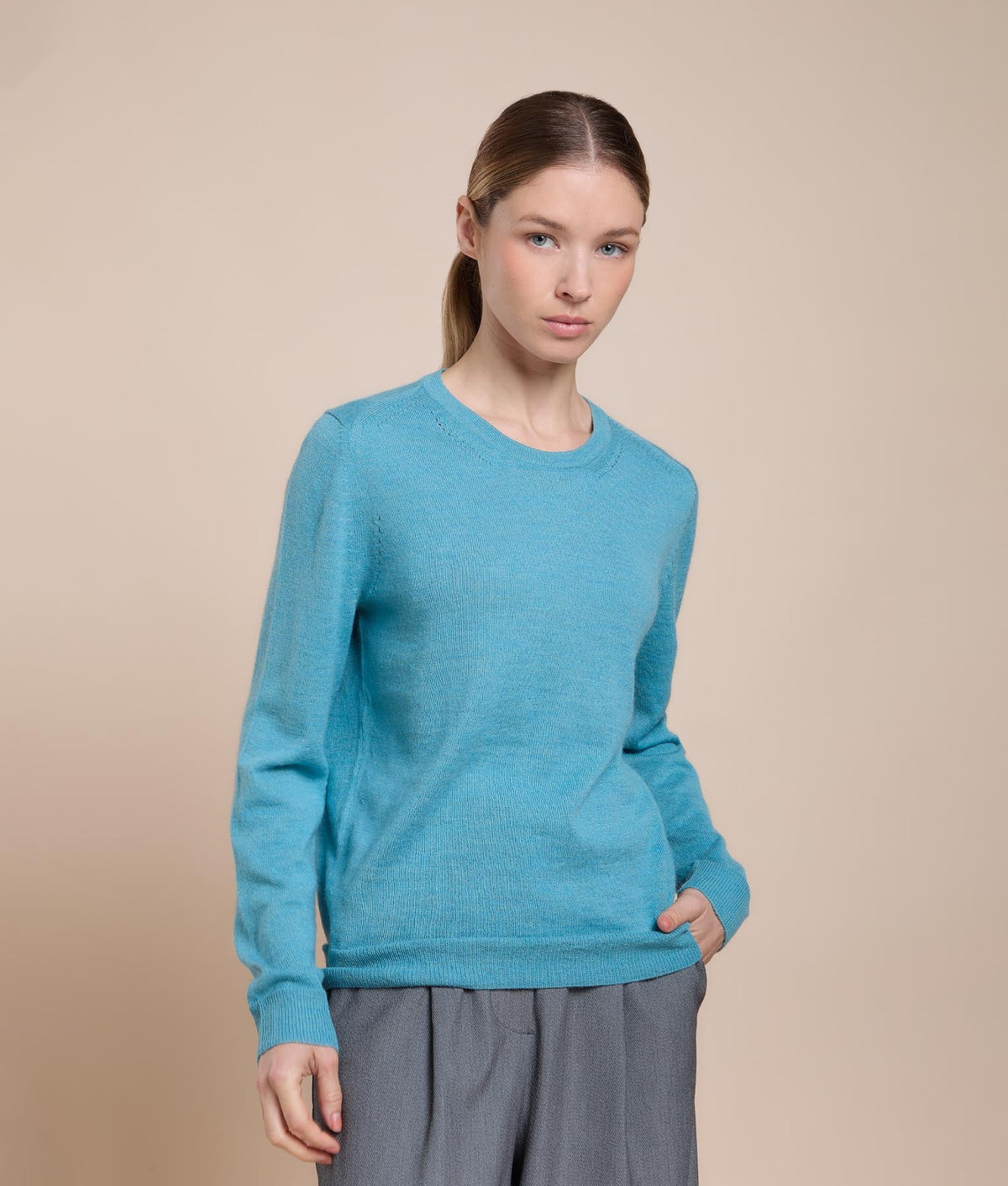 Fine Classic Jersey Knit Sweater