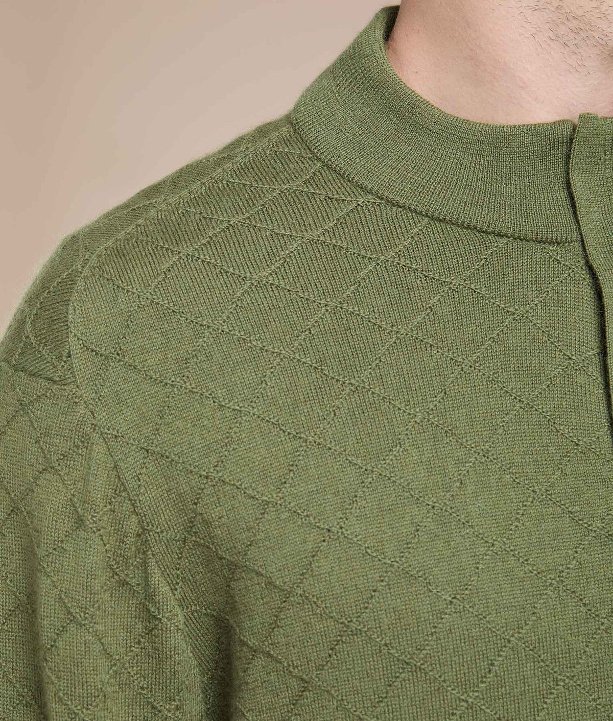 Rhombus High-Neck Sweater
