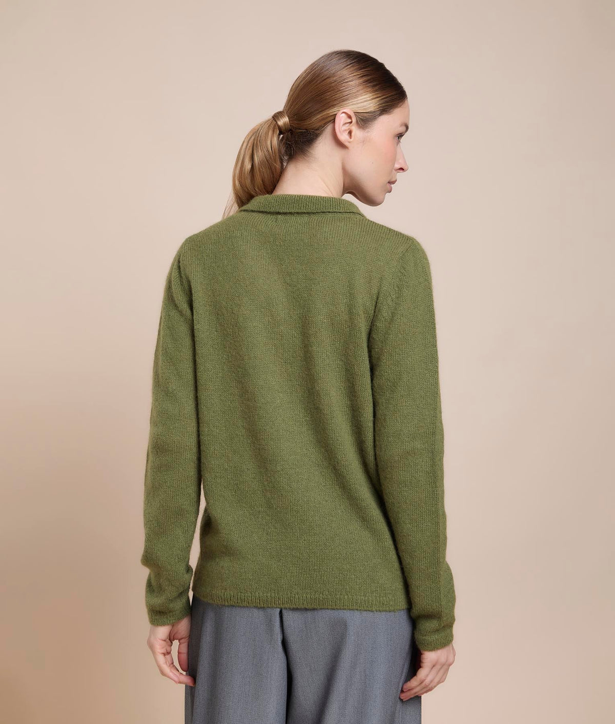High-Neck Jersey Sweater