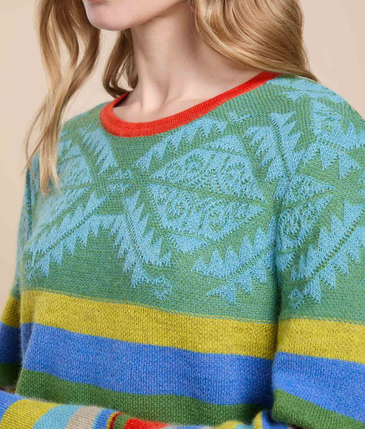 Striped Jacquard Sweater