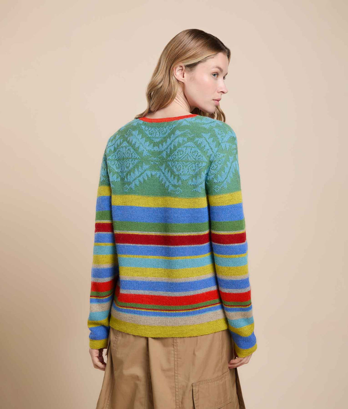 Striped Jacquard Sweater