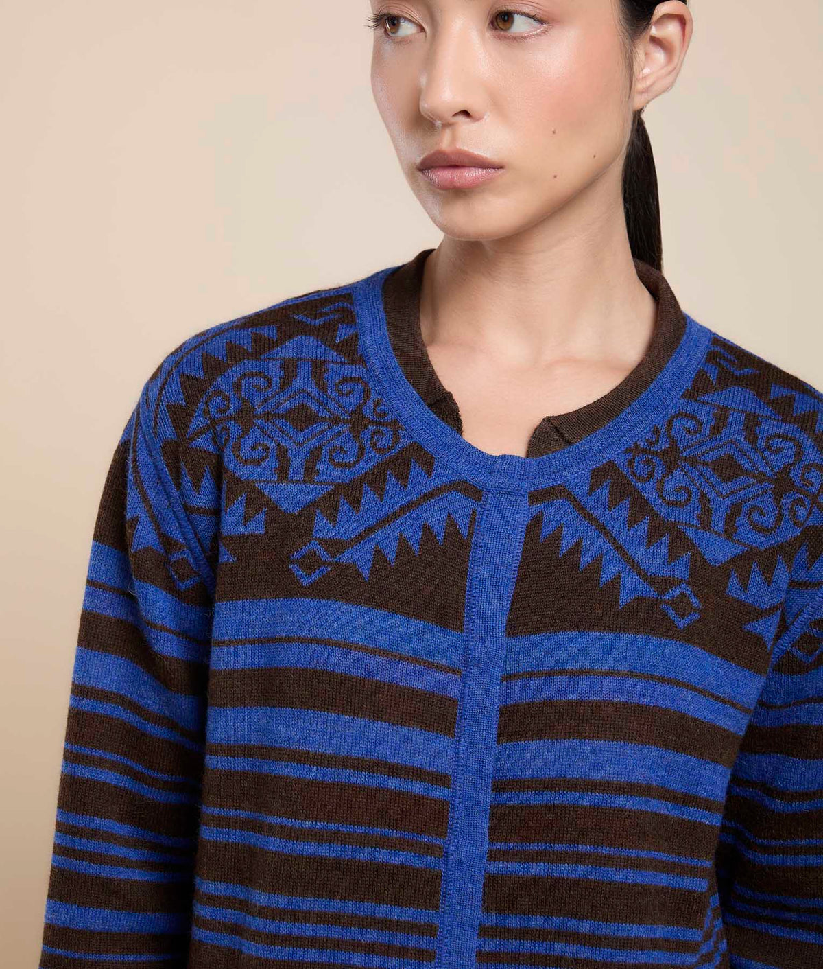 Reversible Long Jacquard Coat