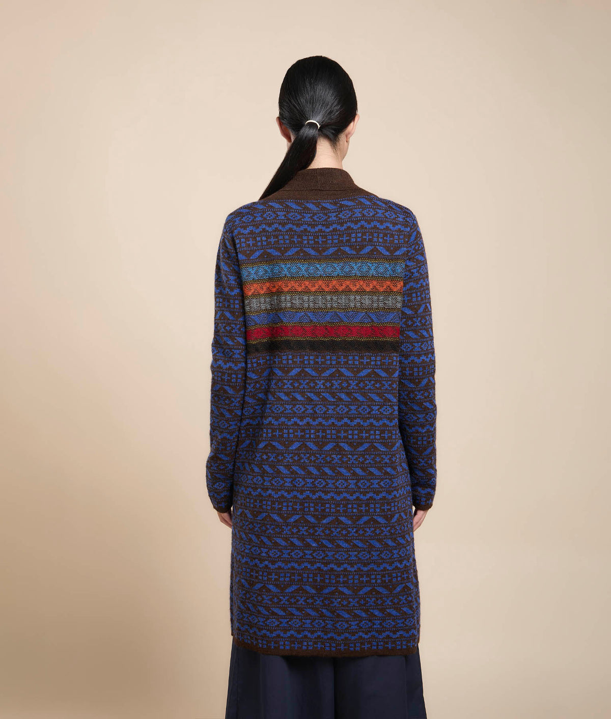 Long Heart Jacquard Coat