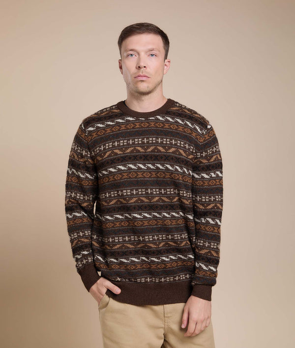 Forest Essence High-Neck Sweater — Dark Cacao — dark cacao baby alpaca by Sol Alpaca