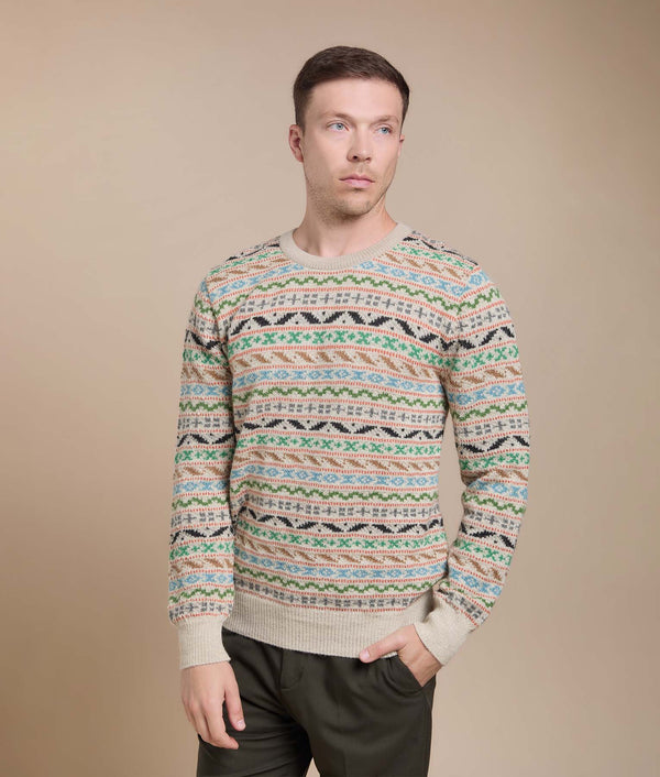 Forest Essence High-Neck Sweater — Soft Tan — soft tan baby alpaca by Sol Alpaca