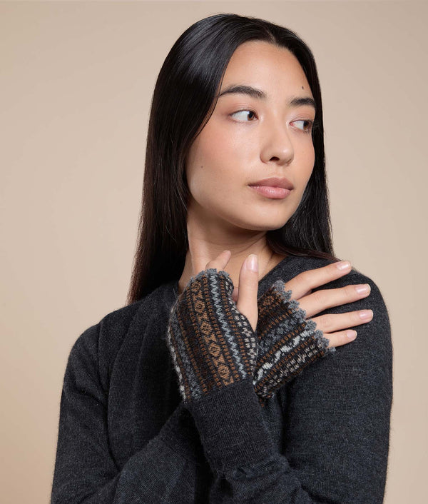 Flautista Mittens — Graphite Gray — graphite gray baby alpaca by Sol Alpaca