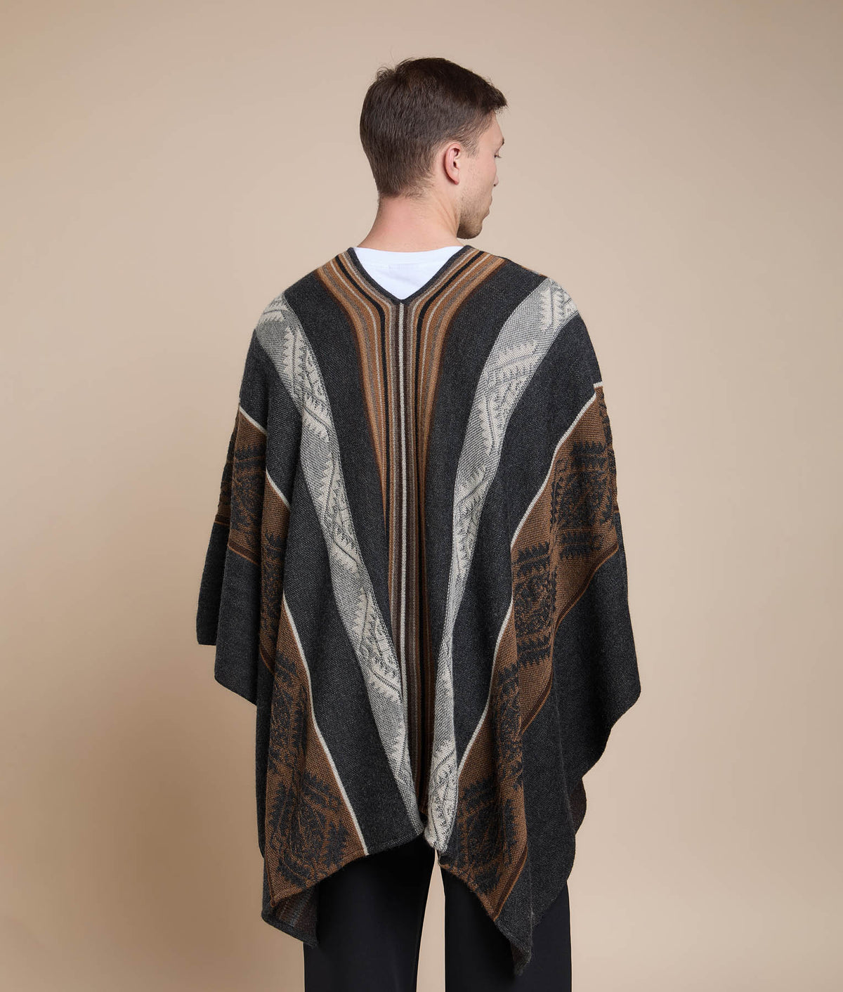 Men's Jacquard Poncho