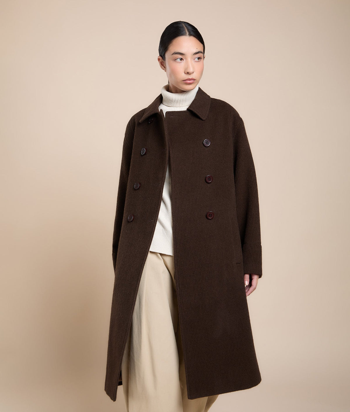 Long Double-Breasted Coat