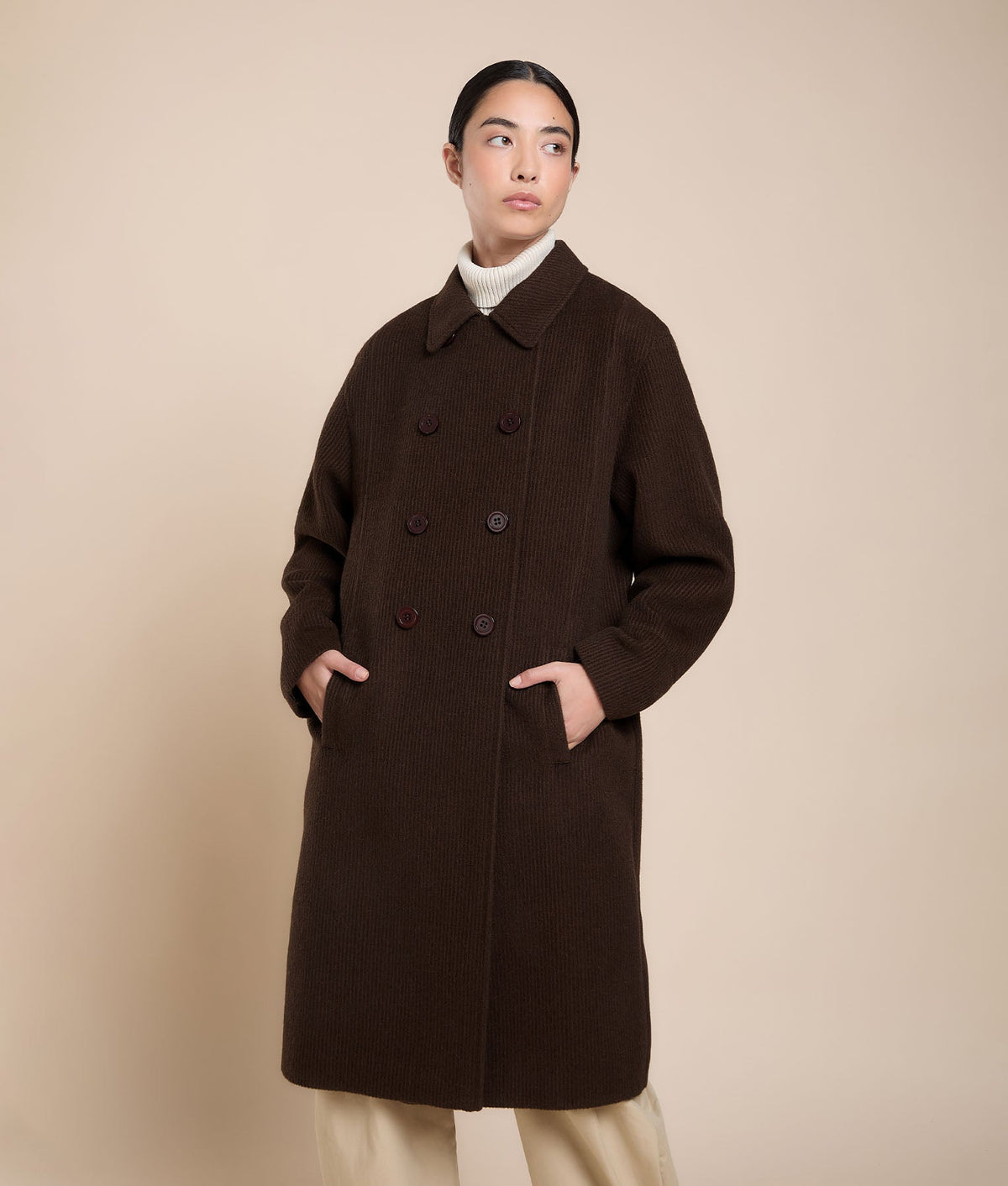 Long Double-Breasted Coat