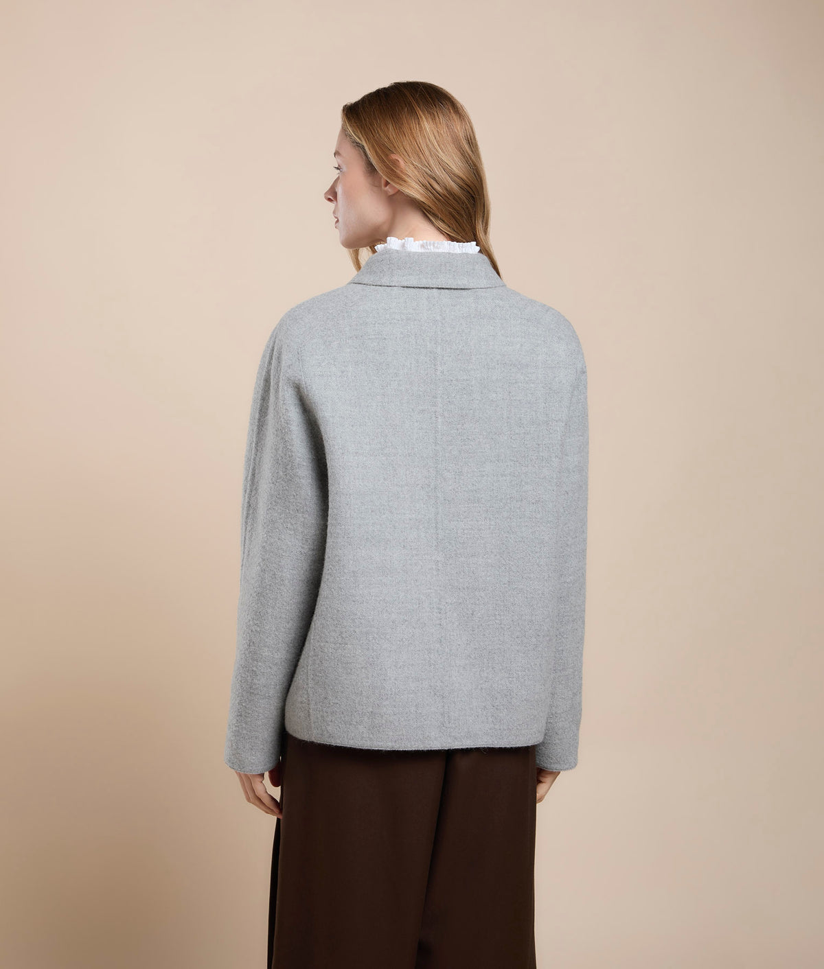 Reversible Short Coat with Pockets