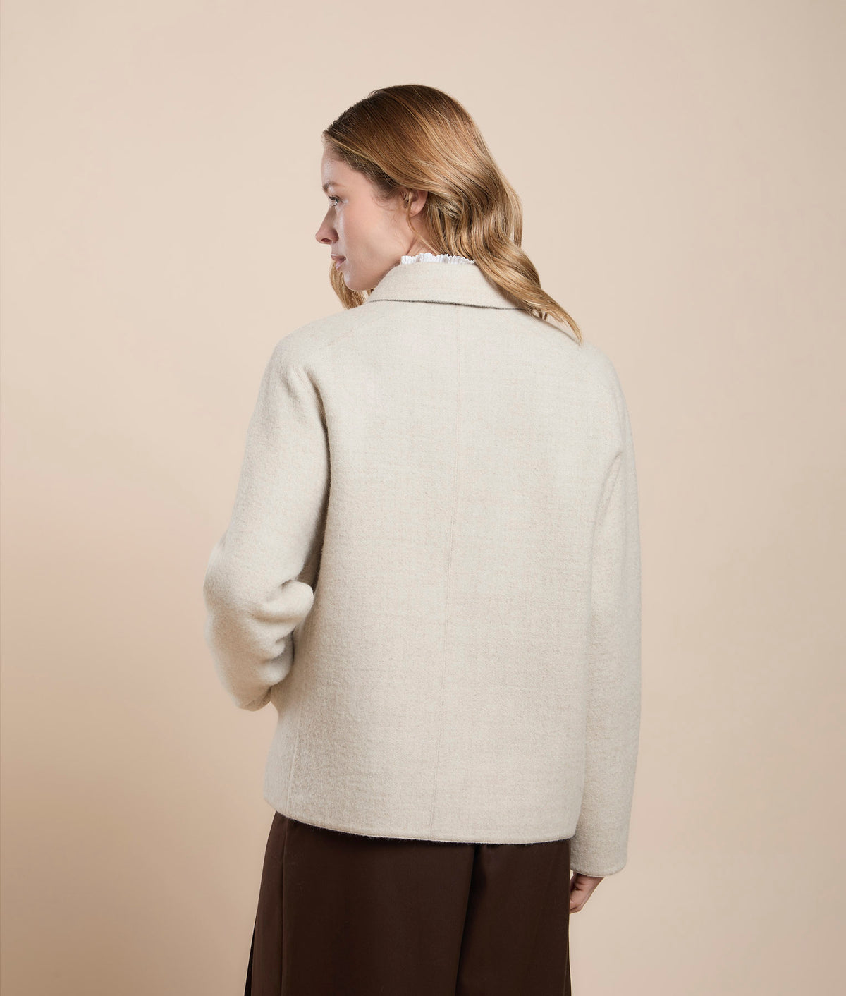 Reversible Short Coat with Pockets