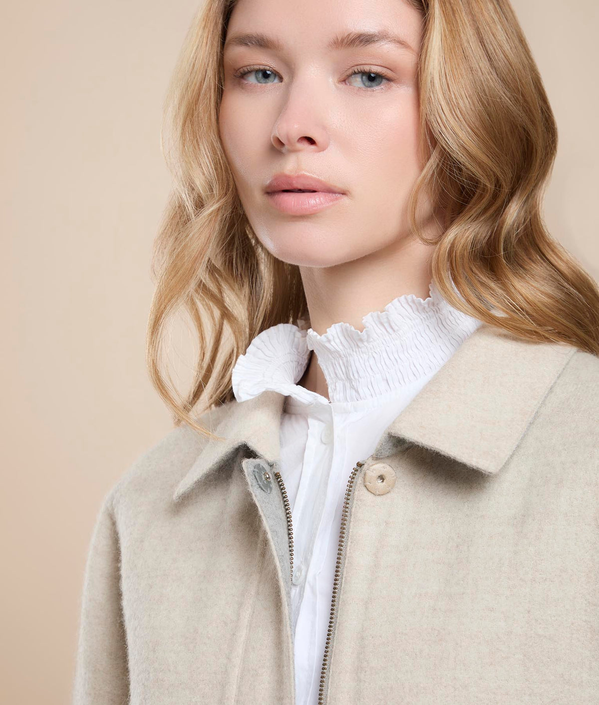 Reversible Short Coat with Pockets