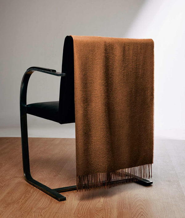 Classic Light Throw - Toasted Coconut — toasted coconut baby alpaca by Sol Alpaca