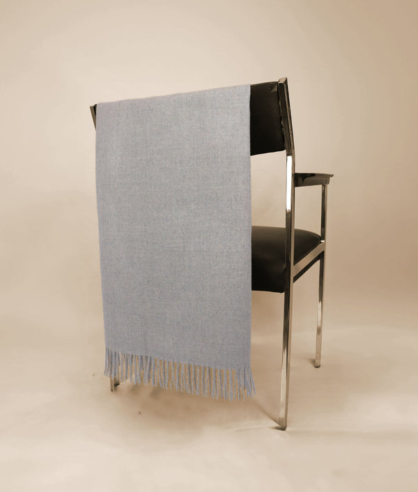 Classic Light Throw - Wet Weather — wet weather baby alpaca by Sol Alpaca