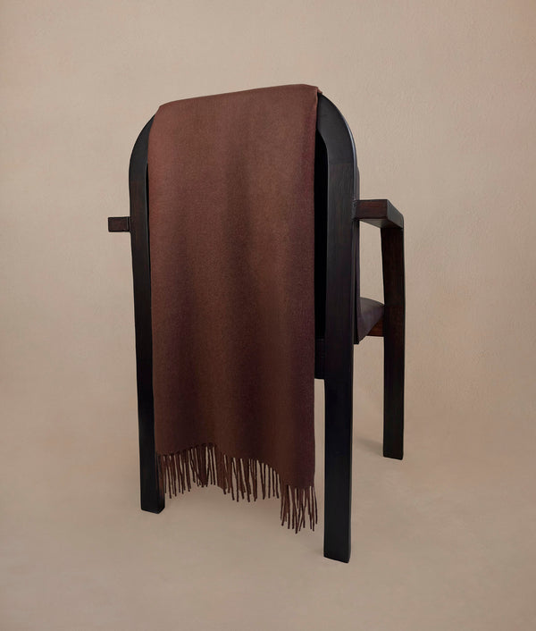 Classic Light Throw — Dark Brown — dark brown baby alpaca by Sol Alpaca
