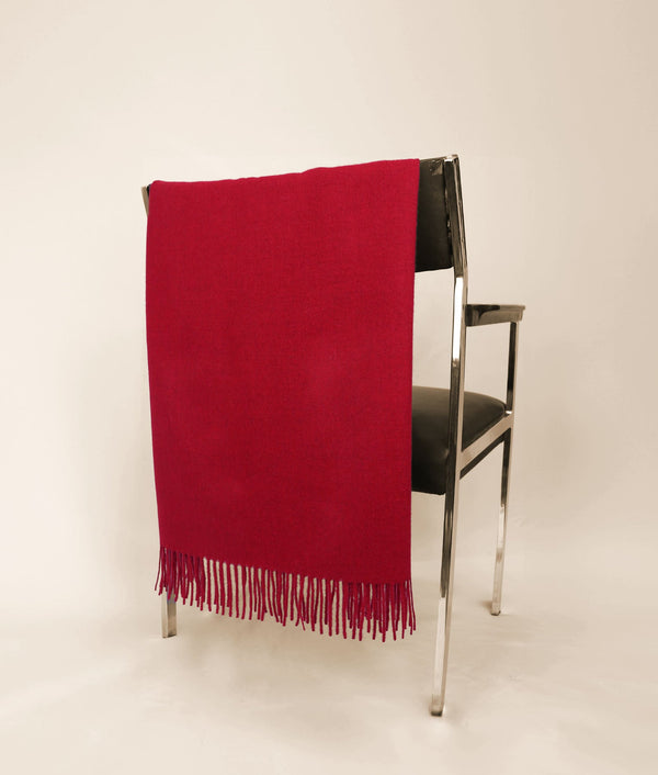 Classic Light Throw - Pompeian Red — pompeian red baby alpaca by Sol Alpaca