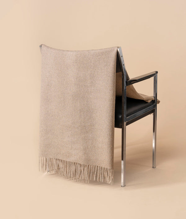 Classic Light Throw - Simply Taupe — simply taupe baby alpaca by Sol Alpaca