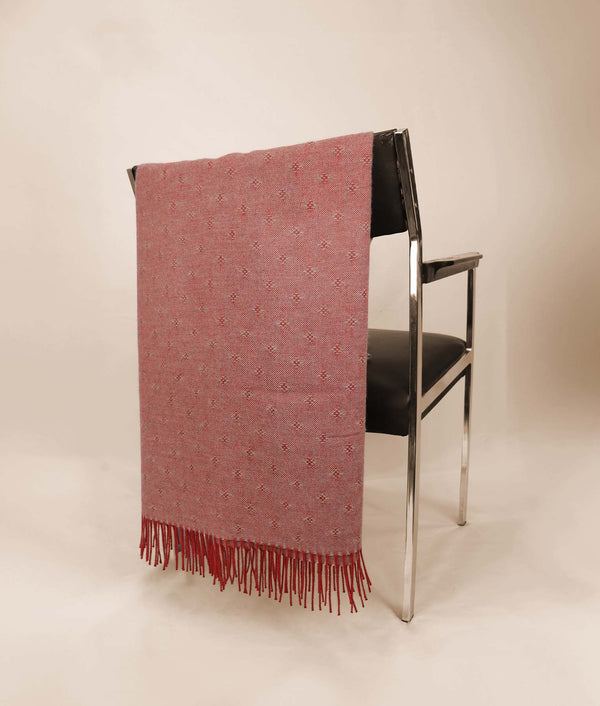 Los Adoquines Throw Baby Alpaca — Arabesque And Orange — arabesque and orange baby alpaca by Sol Alpaca