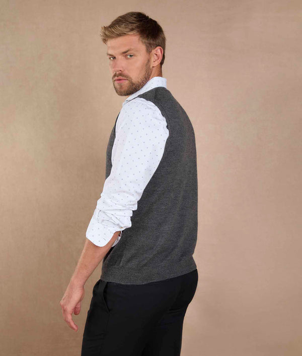 Classic Vest — Smoked Pearl — smoked pearl baby alpaca by Sol Alpaca