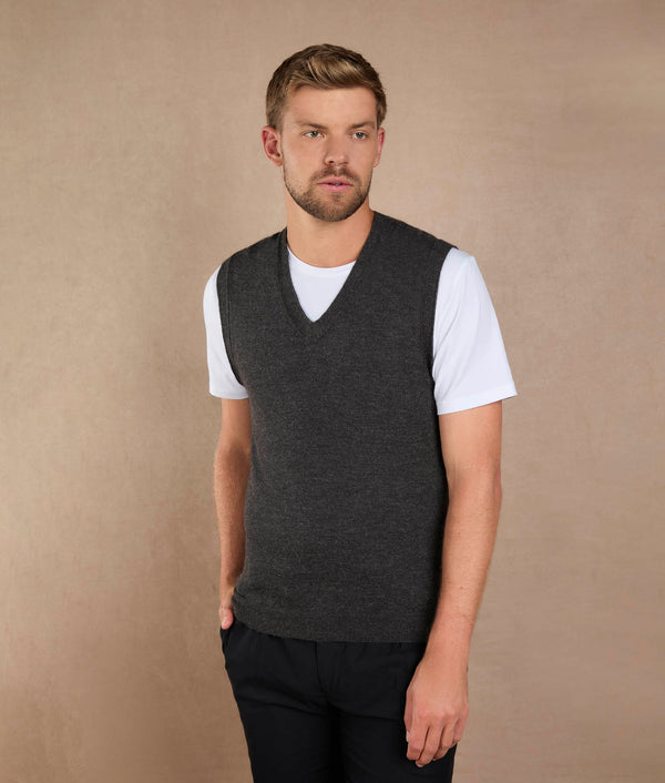 Classic Vest — Pirate Black — pirate black baby alpaca by Sol Alpaca