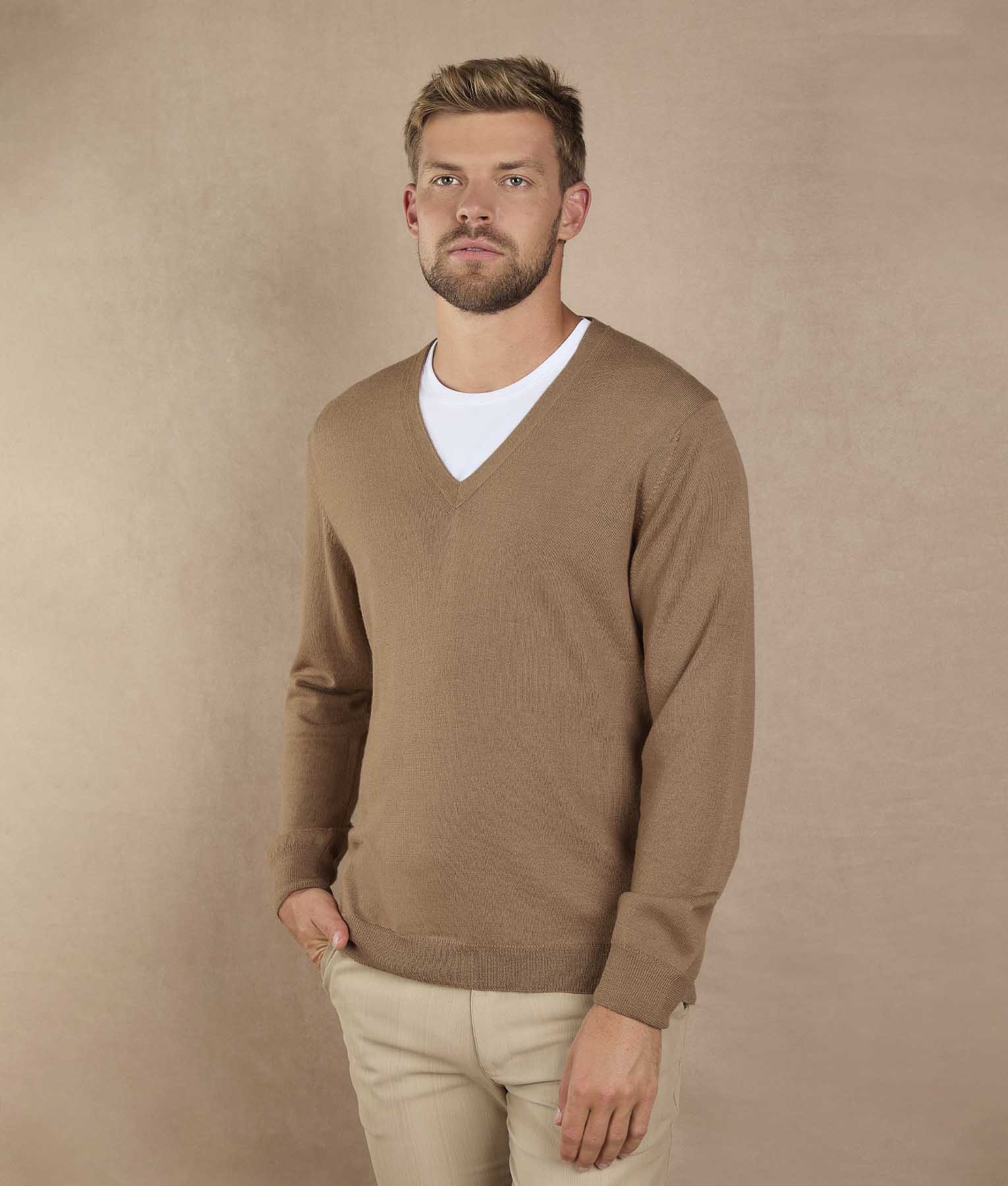 Jersey V Neck Pullover