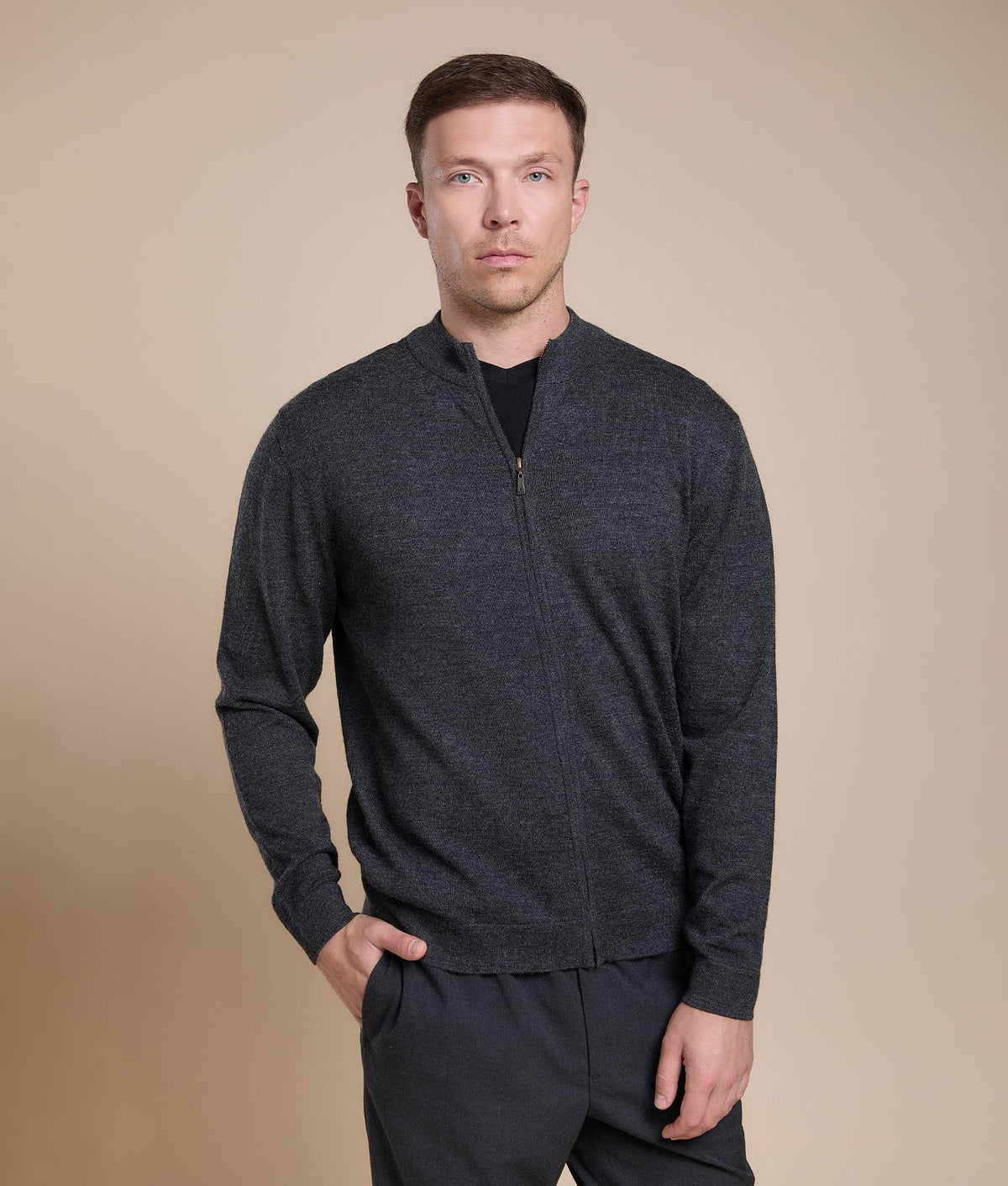 High-Neck Cardigan