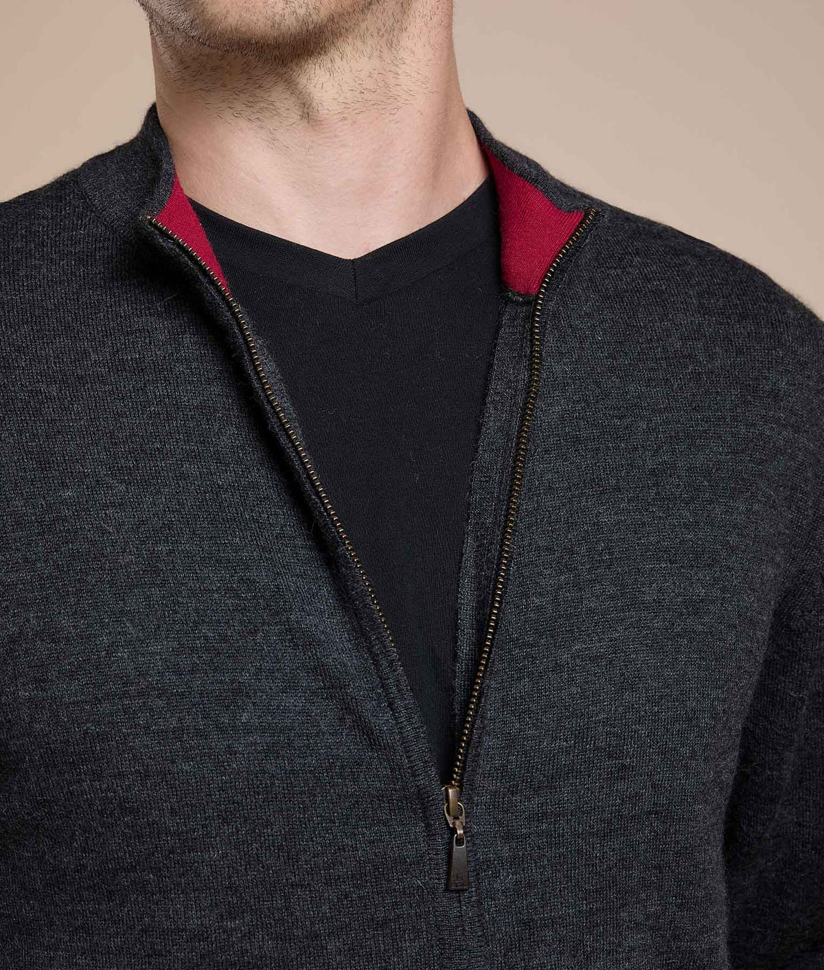 High-Neck Cardigan