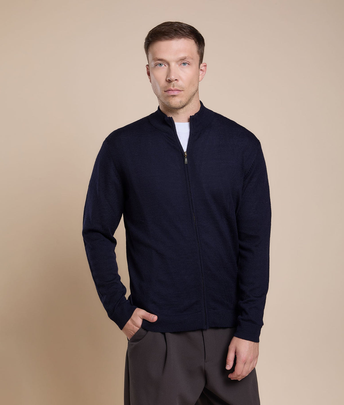 High-Neck Cardigan