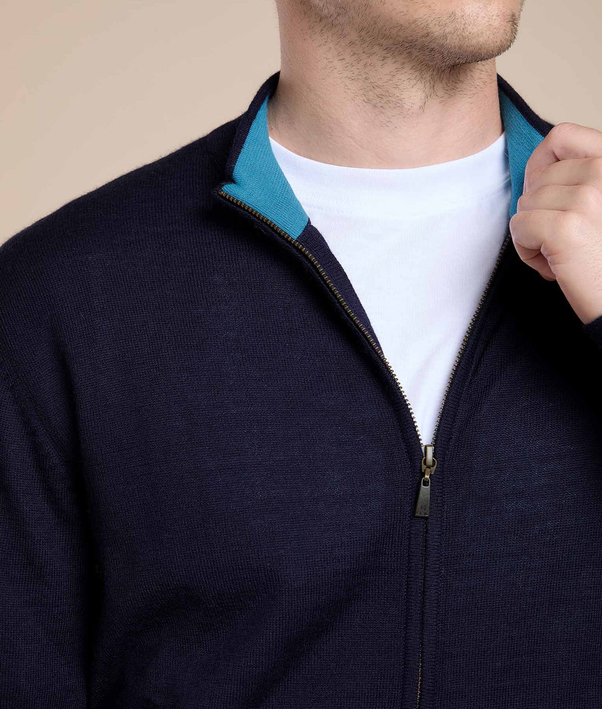 High-Neck Cardigan